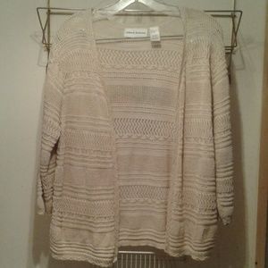 Alfred Dunner crocheted  sweater/jacket